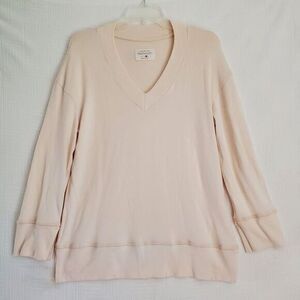 Southcott Threads Top Sweatshirt Soft Lagenlook‎ Beige Tee Large Made USA Comfy